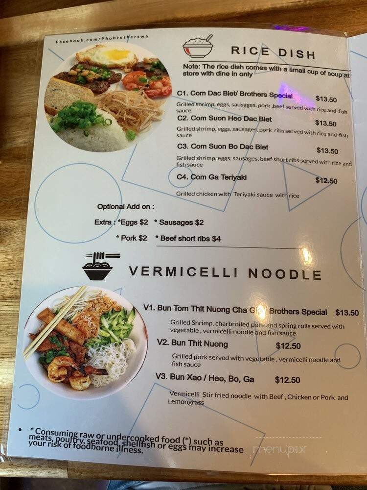 Pho Brothers WA - Vancouver, WA menu_pic