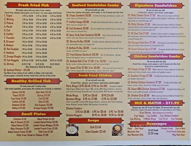 Crispy Fish & Chicken - Middletown, OH menu_pic