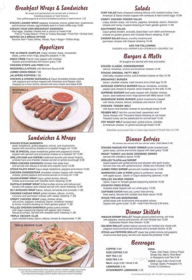 Stacks Restaurant on 38 - Moorestown, NJ menu_pic