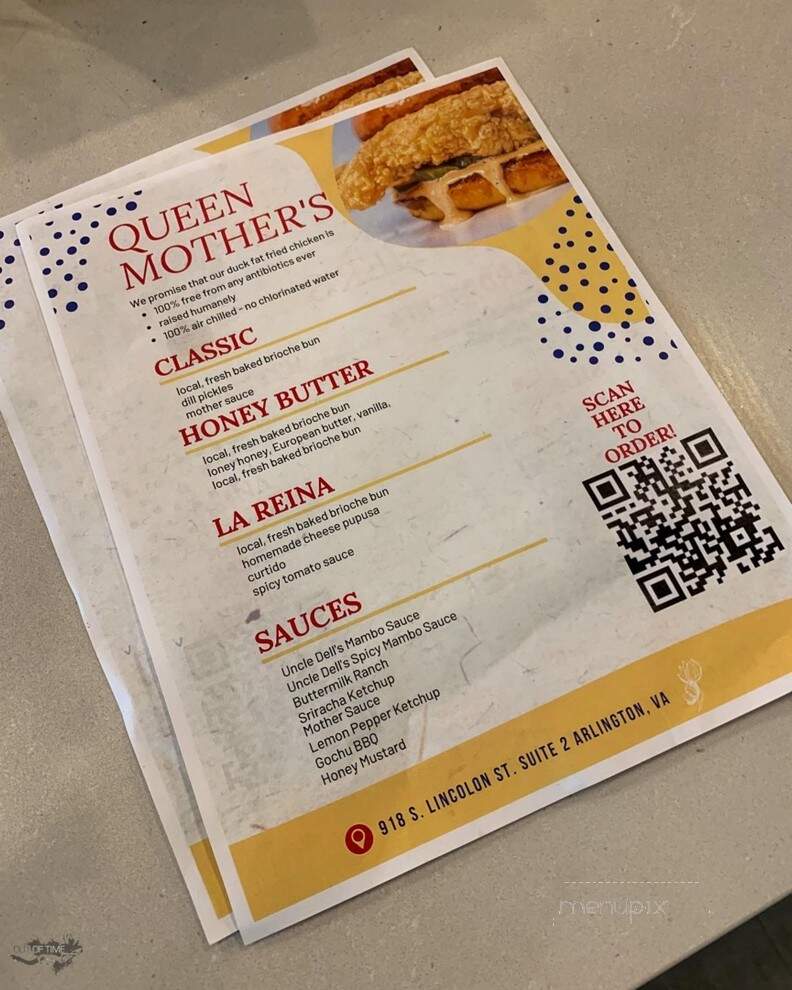 Queen Mother's Chicken - Arlington, VA menu_pic