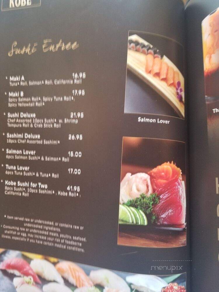 Kobe sushi and Teriyaki - Yakima, WA menu_pic
