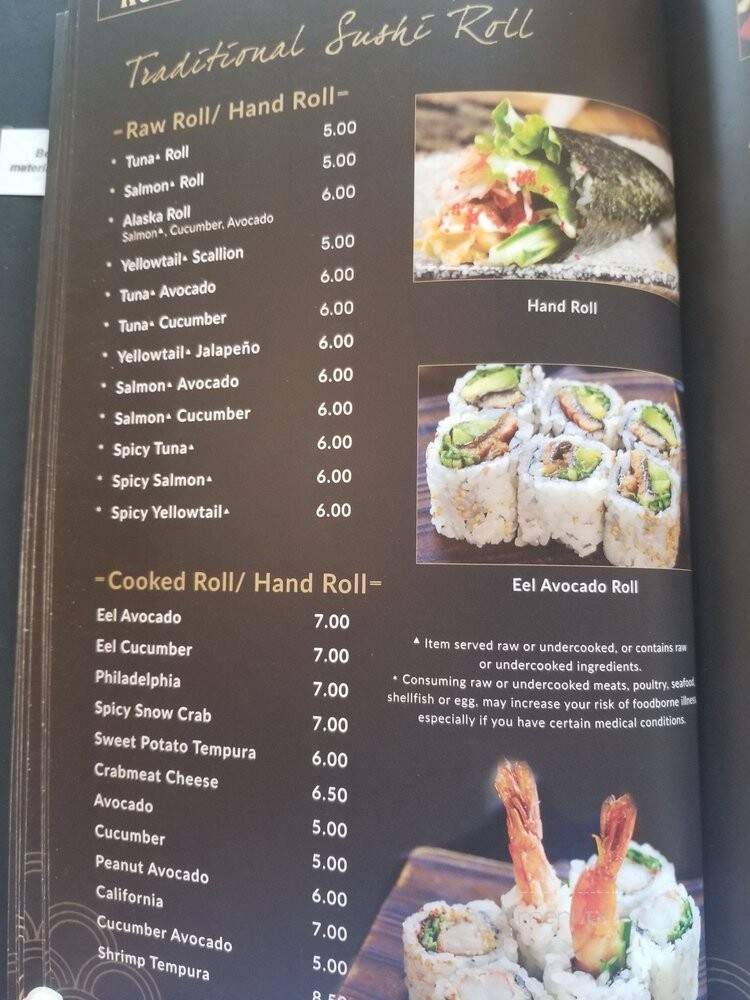 Kobe sushi and Teriyaki - Yakima, WA menu_pic