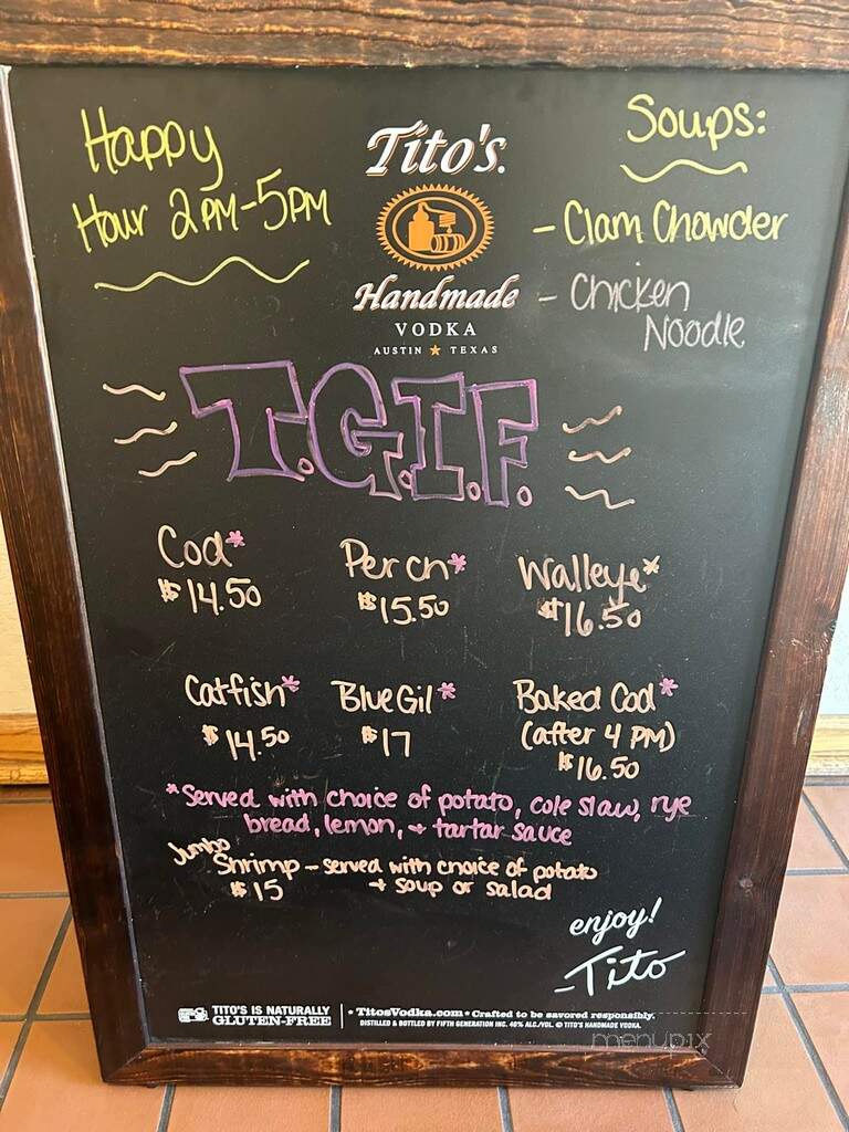 Tailgaters Bar & Grill - Caledonia, WI menu_pic