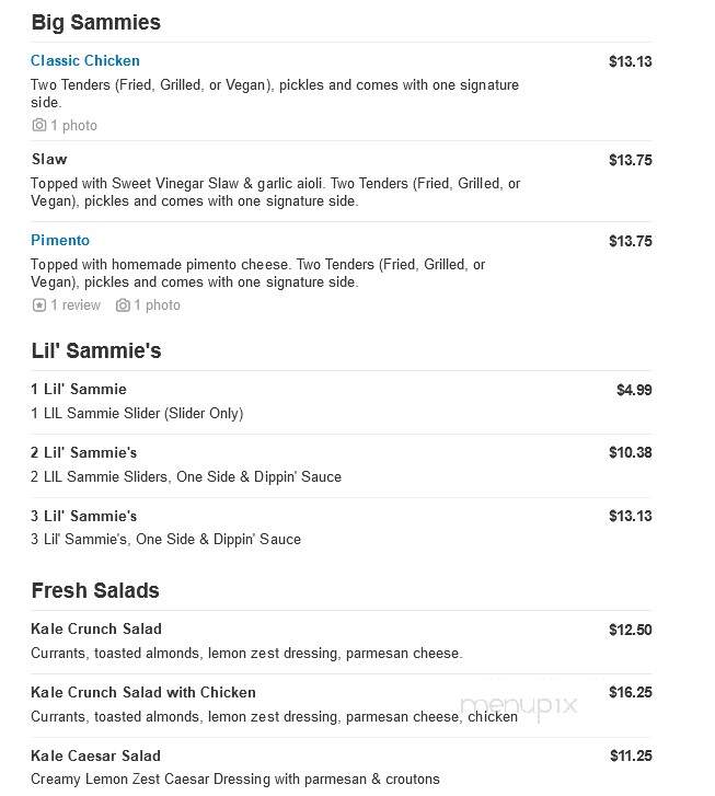 Joella's Hot Chicken - Clarksville, IN menu_pic