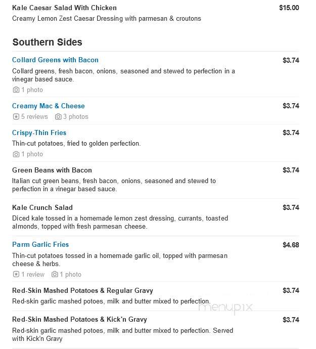 Joella's Hot Chicken - Clarksville, IN menu_pic