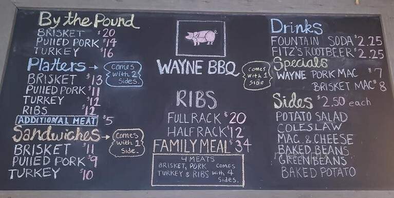 Wayne BBQ - Hannibal, MO menu_pic