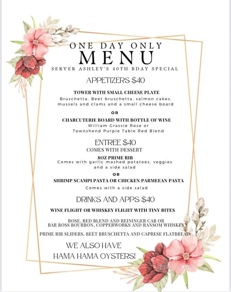 Wildflower Bistro - North Bend, WA menu_pic