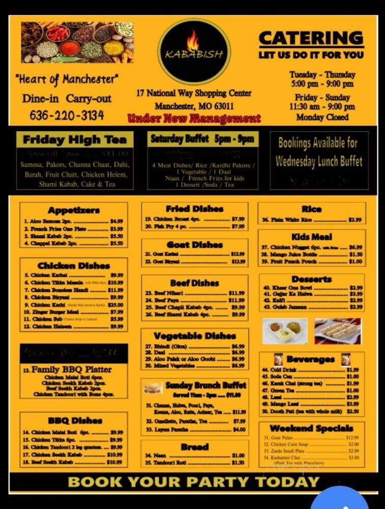 Kababish - Manchester, MO menu_pic