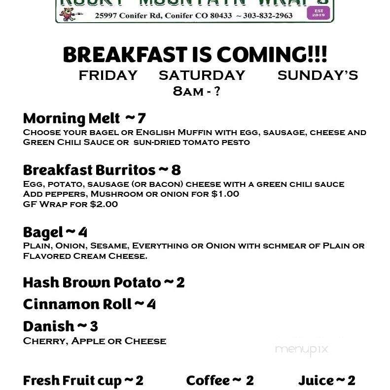 Rocky Mountain Wraps - Conifer, CO menu_pic