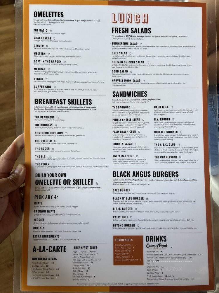 Canopy Road Cafe - Saint Johns, FL menu_pic