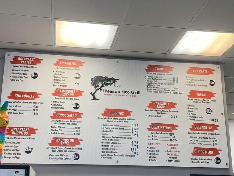 El Mesquitito Grill - Costa Mesa, CA menu_pic