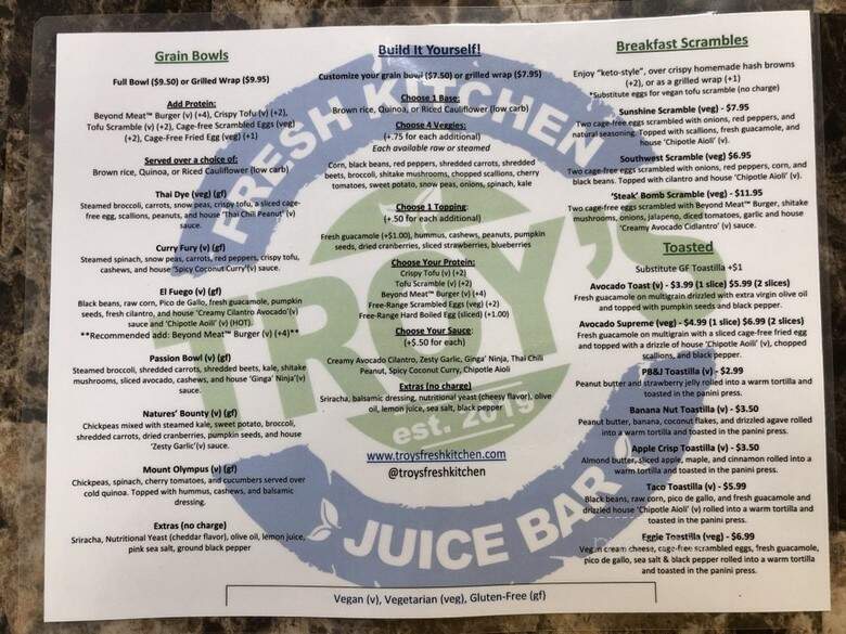 Troy's Fresh Kitchen & Juice Bar - Londonderry, NH