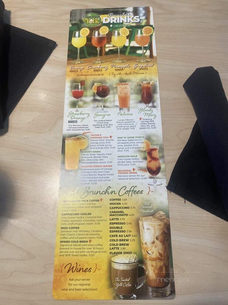 The Toasted Yolk Cafe - Beaumont, TX menu_pic