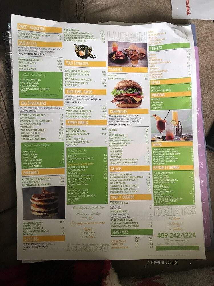 The Toasted Yolk Cafe - Beaumont, TX menu_pic