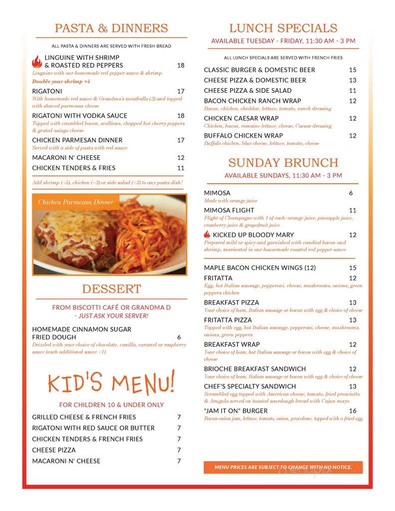 Vicino's Brick & Brew - Syracuse, NY menu_pic