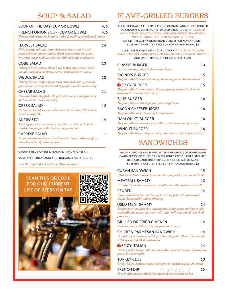 Vicino's Brick & Brew - Syracuse, NY menu_pic