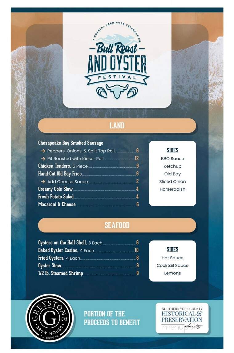 Greystone Brew House - Dillsburg, PA menu_pic