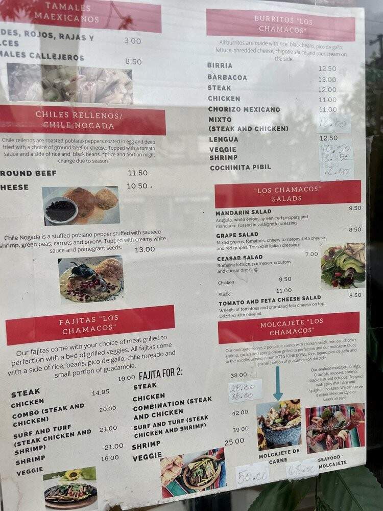 Los Chamacos Mexican Restaurant - Arlington, VA menu_pic