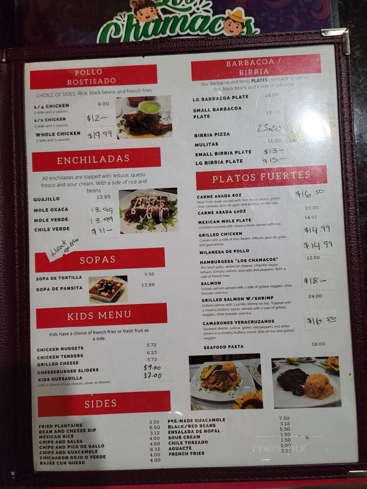 Los Chamacos Mexican Restaurant - Arlington, VA menu_pic