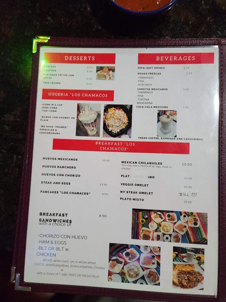 Los Chamacos Mexican Restaurant - Arlington, VA menu_pic