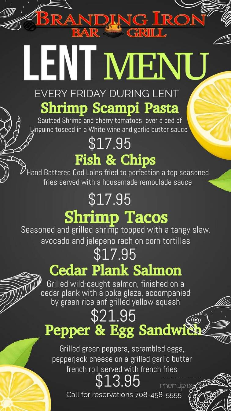 Branding Iron - Bridgeview, IL menu_pic
