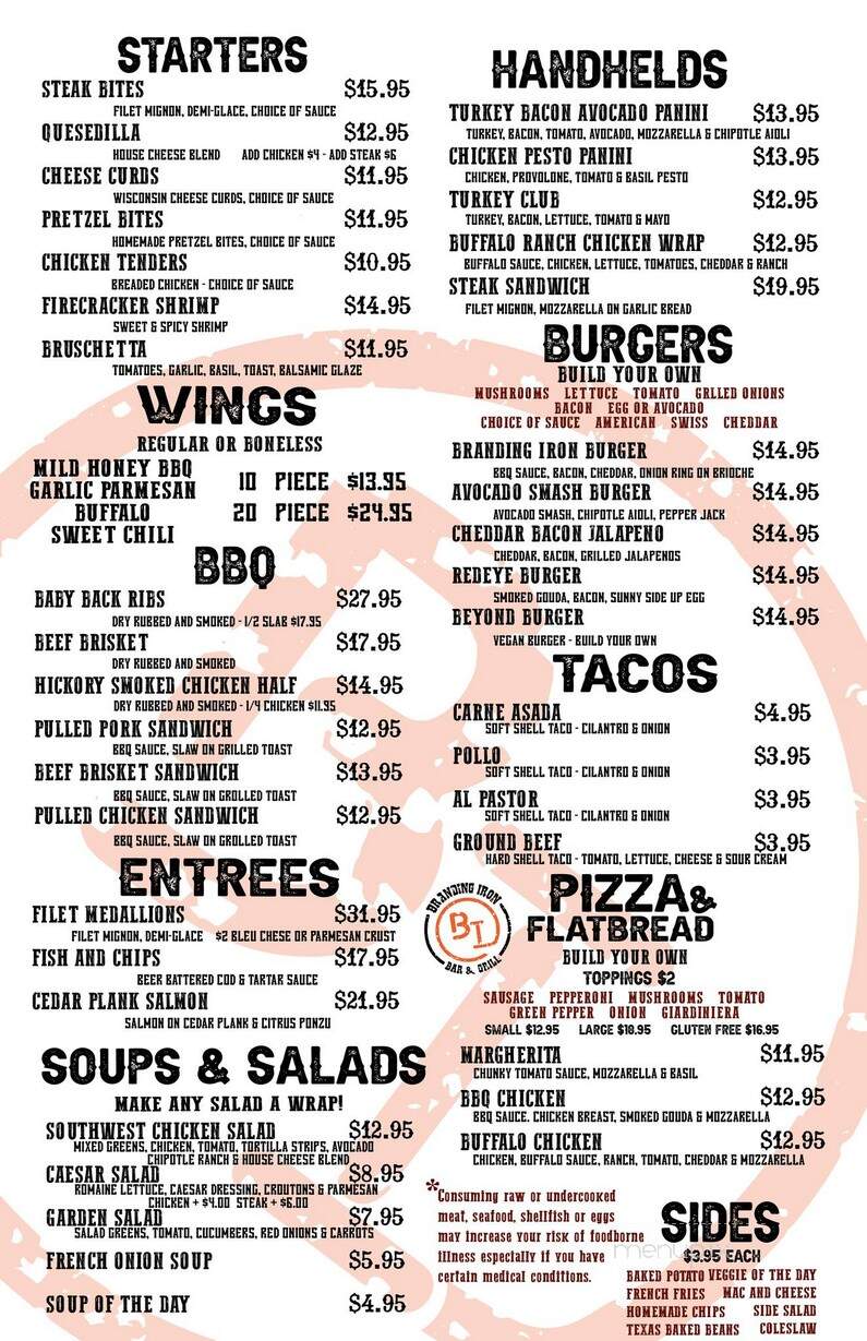 Branding Iron - Bridgeview, IL menu_pic
