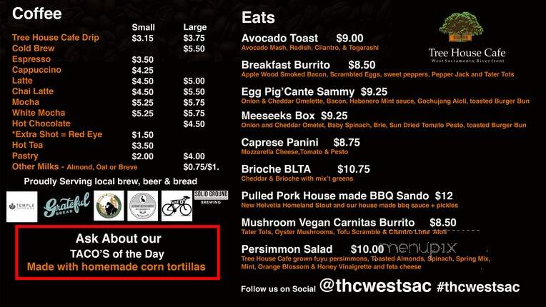 Tree House Cafe - West Sacramento, CA menu_pic