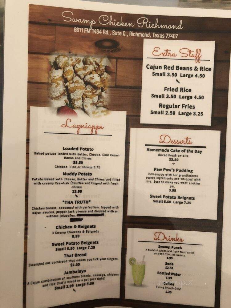 Swamp Chicken - Richmond, TX menu_pic