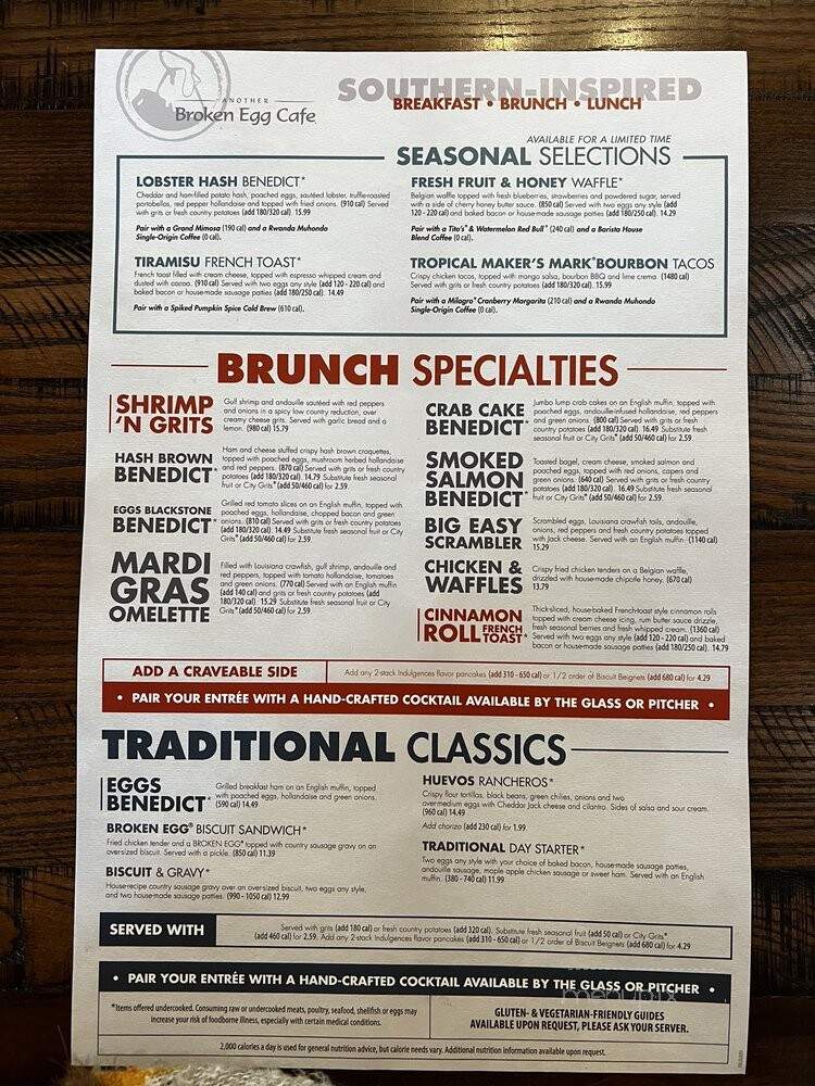 Another Broken Egg Cafe - West Chester, OH menu_pic