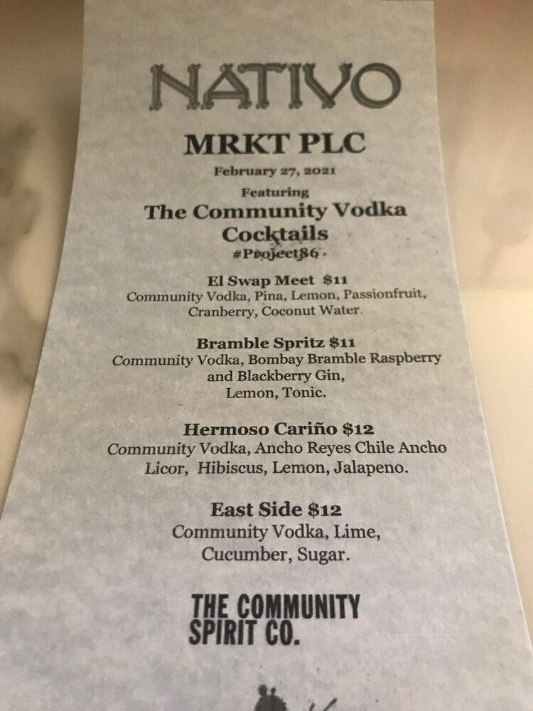 Nativo - Los Angeles, CA menu_pic