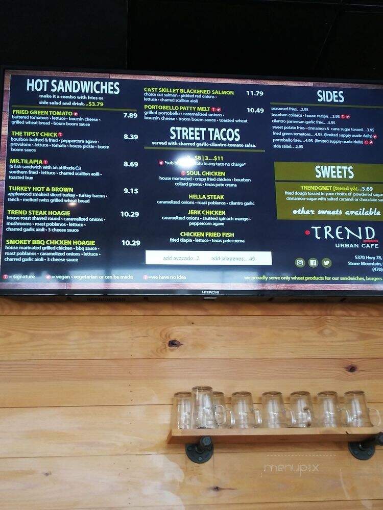 Trend Urban Cafe - Stone Mountain, GA menu_pic