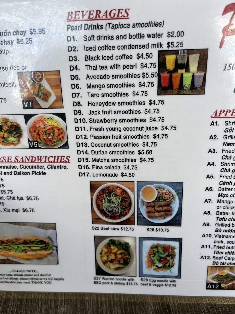 Pho Craze - Pinole, CA menu_pic