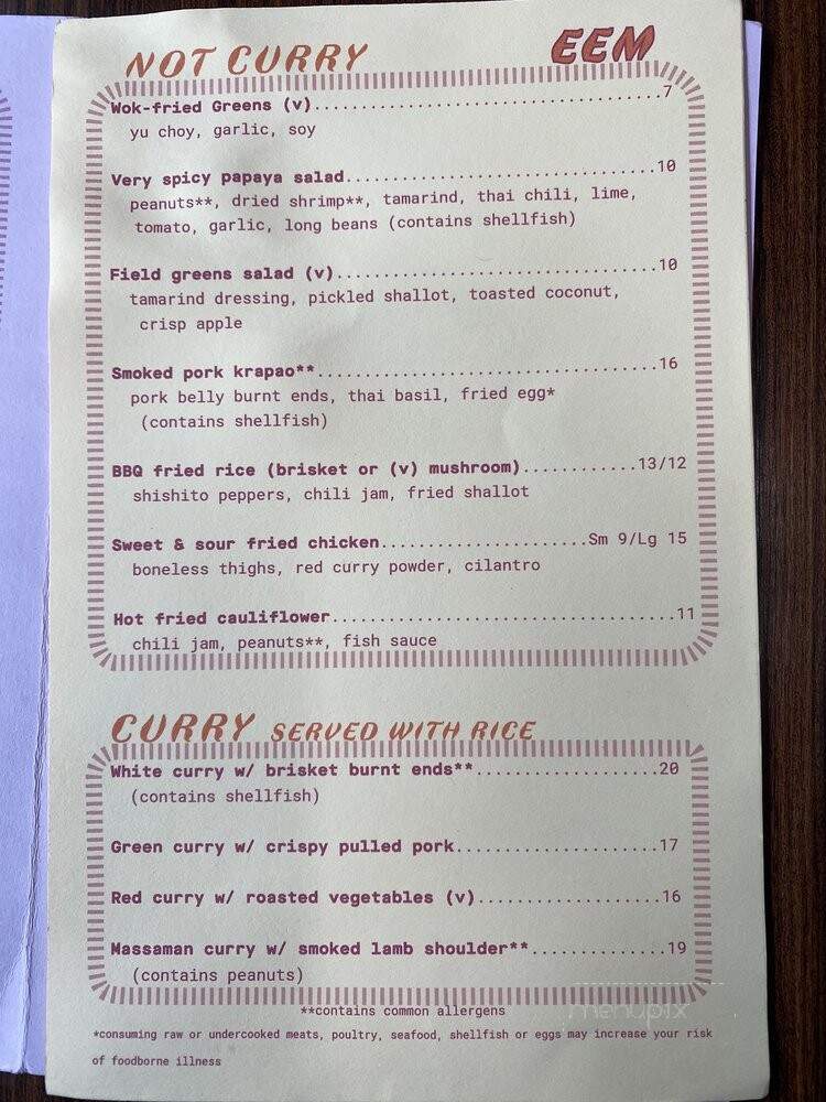 Eem - Portland, OR menu_pic