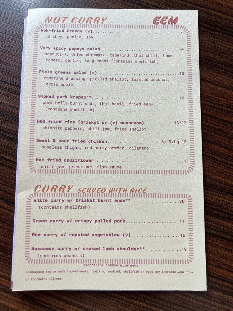 Eem - Portland, OR menu_pic