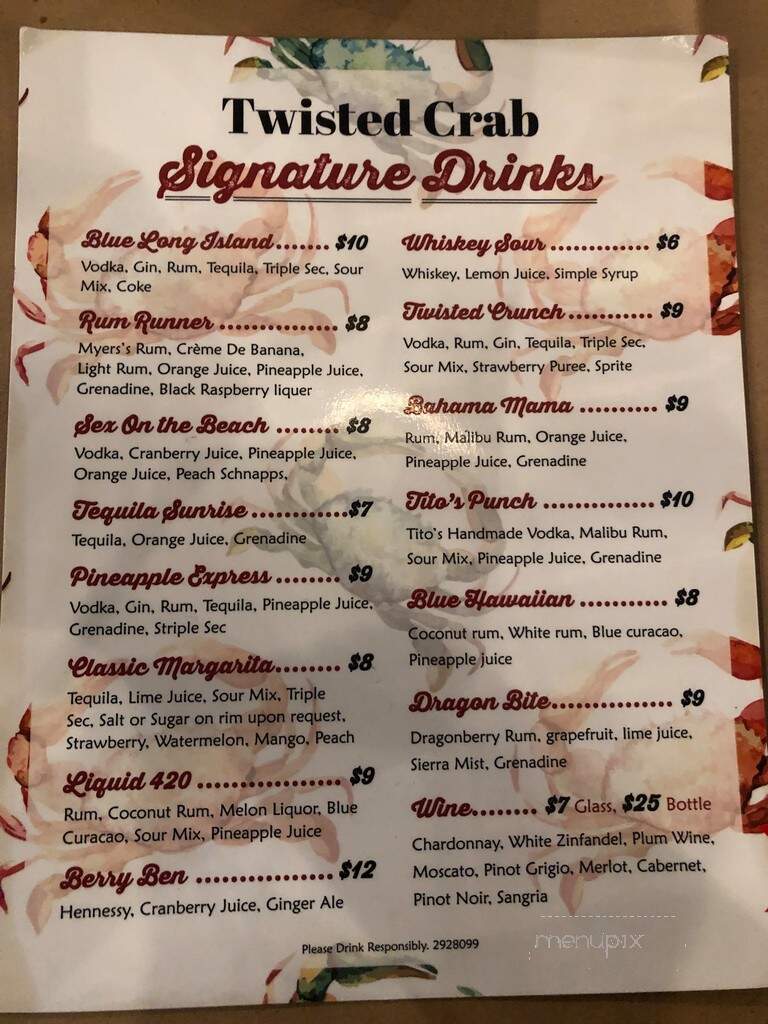 The Twisted Crab - Fort Myers, FL menu_pic