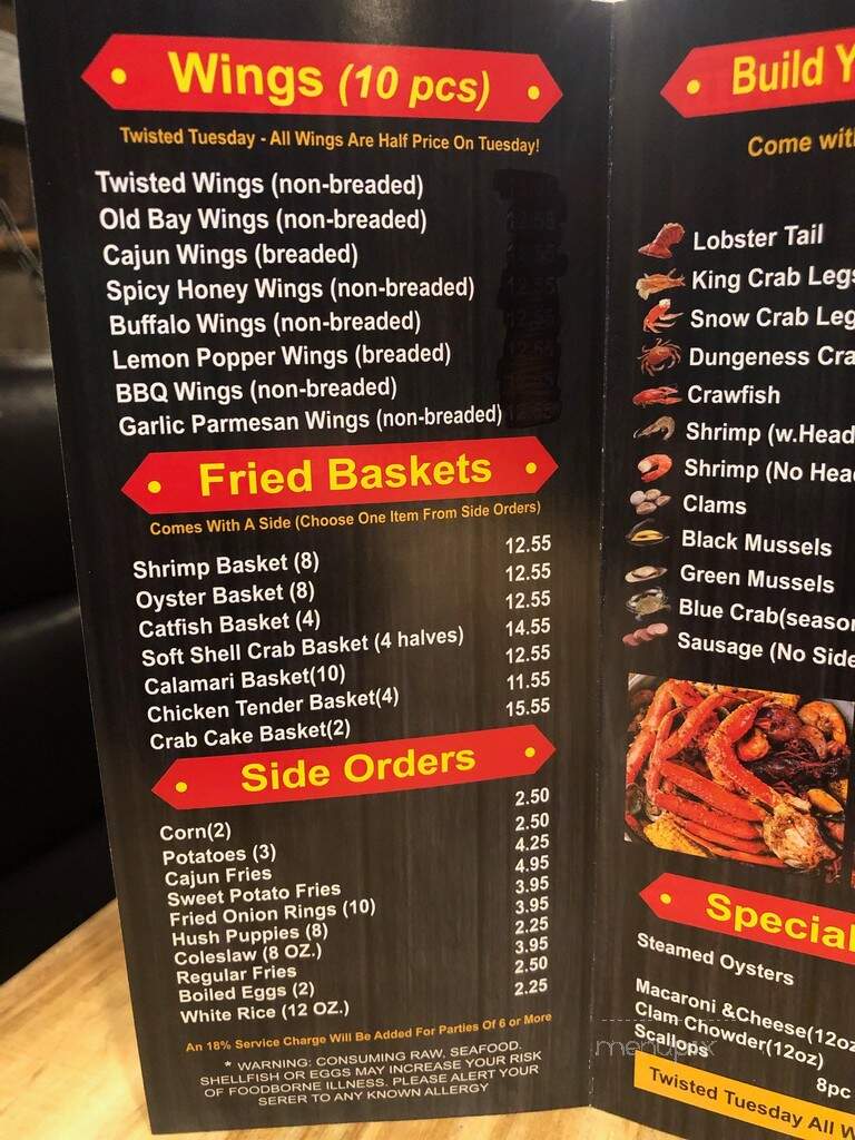 The Twisted Crab - Fort Myers, FL menu_pic