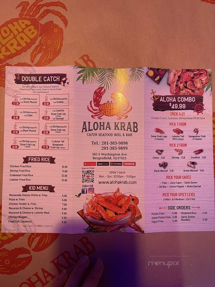 Aloha Krab - Bergenfield, NJ menu_pic