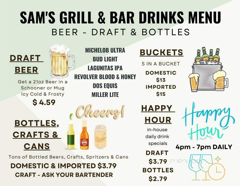 Sam's Grill & Bar - Fort Worth, TX menu_pic
