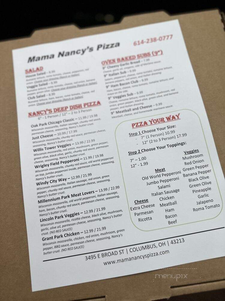 Mama Nancy's Pizza - Columbus, OH
