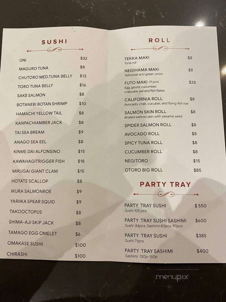 Cho San Sushi - Markham, ON menu_pic