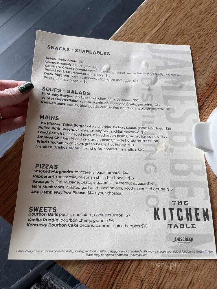 The Kitchen Table - Clermont, KY menu_pic