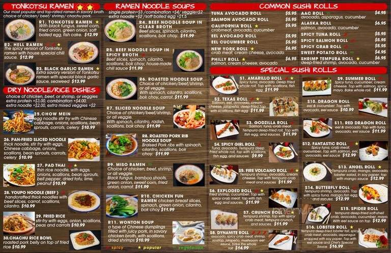 Fun Noodle Bar - Amarillo, TX menu_pic