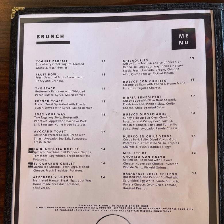 De Poca Madre - Corona, CA menu_pic