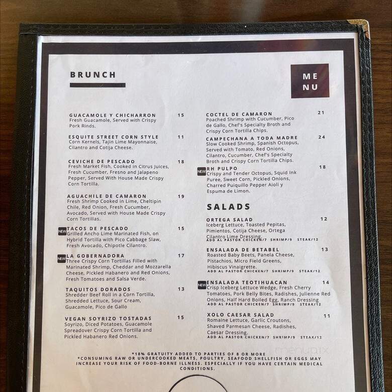 De Poca Madre - Corona, CA menu_pic