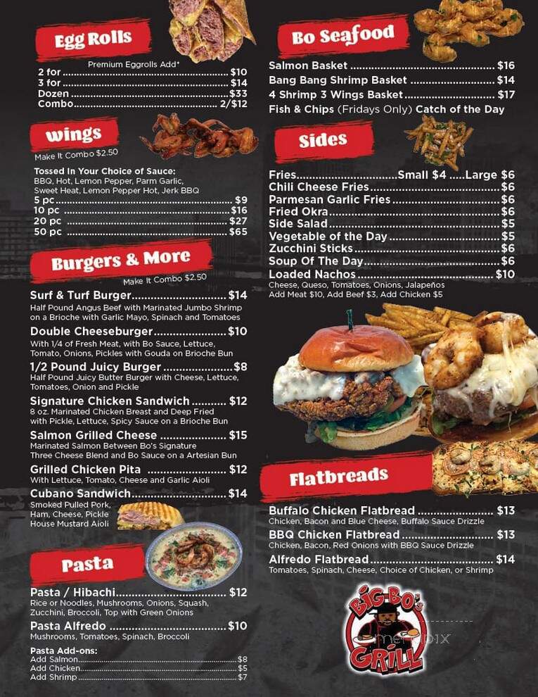 Big Bo's Grill - Madison Heights, MI menu_pic
