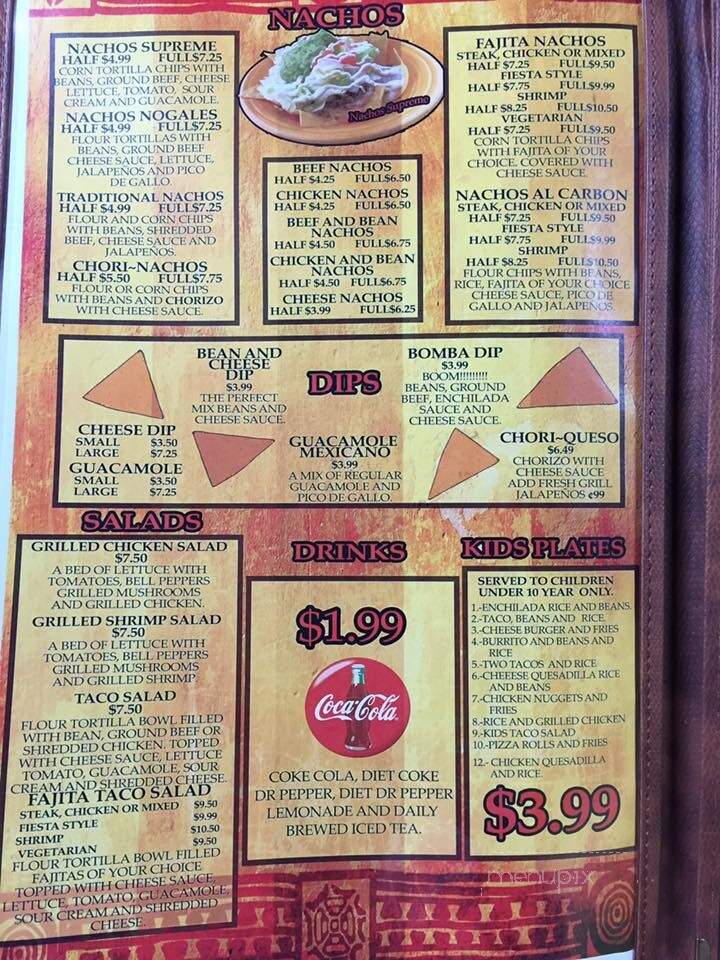 Santa Fe - Iuka, MS menu_pic