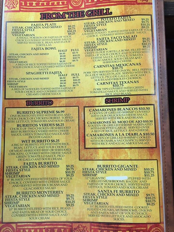 Santa Fe - Iuka, MS menu_pic