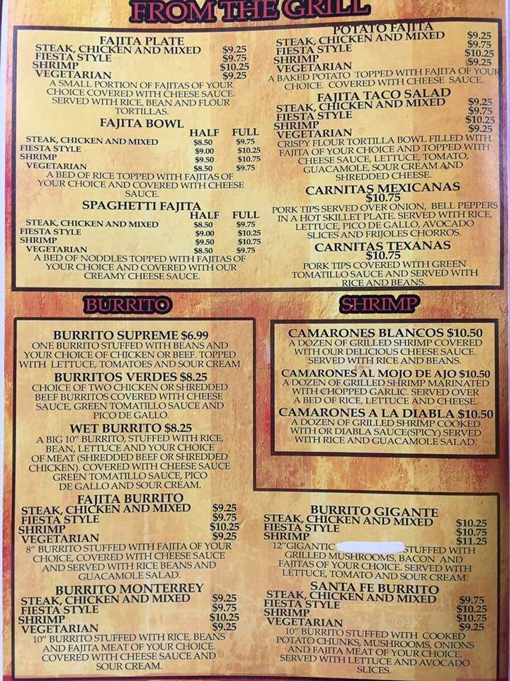 Santa Fe - Iuka, MS menu_pic