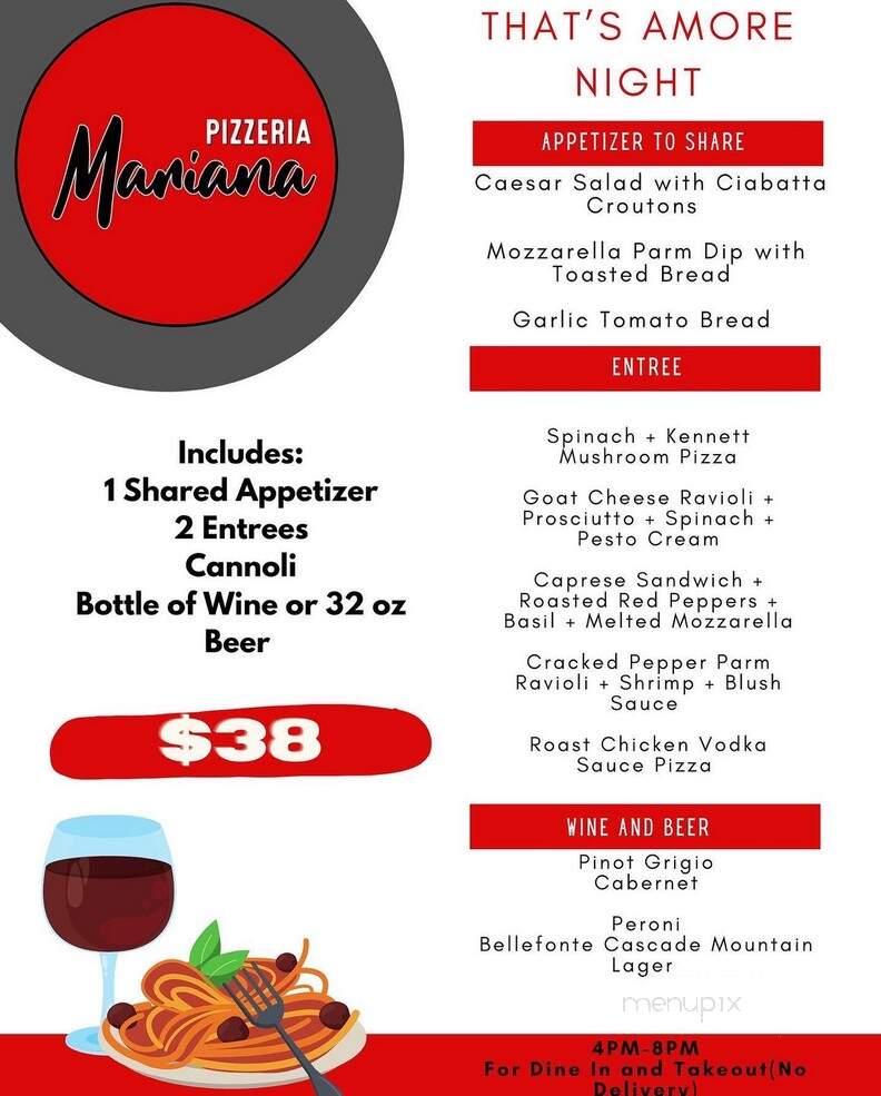 Pizzeria Mariana - Newark, DE menu_pic