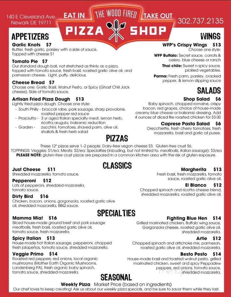 Pizzeria Mariana - Newark, DE menu_pic